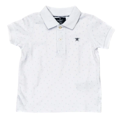 Image of Hackett London Boys Boy&#039;s Short Sleeve Polo with lapel collar HK560958 Multicolour Cotton Size 5 6Y