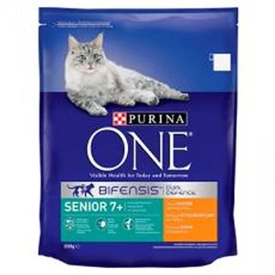 Image of Purina ONE Senior 7+ Dry Cat Food Chicken 800g Case of 4 (3.2kg)