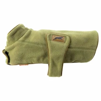 Image of House of Paws Comfort Zone Heavy Canvas Fleece Jacket Green 16in