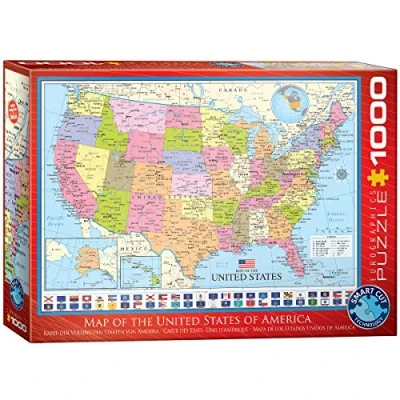 Image of EuroGraphics 6000 0788 Map of the USA Puzzle, Various, 48 x 68 cm