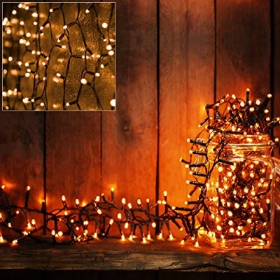 Image of Deuba ® 100 LED Christmas Lights 7m Fairy Light Chain 8 Modes Battery Powered Controller with Timer Indoor &amp; Outdoor Use Warm White Glow