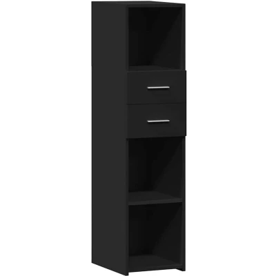 Image of vidaXL Highboard Black 30x42.5x124 cm Engineered Wood