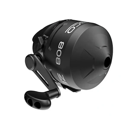 Image of Zebco 808 Spincast Fishing Reel, Powerful All Metal Gears, Quickset Anti Reverse and Bite Alert, Pre spooled with 20 Pound Cajun Line, Black