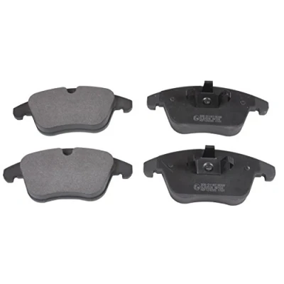 Image of 6G912K021A2A, 6G912K021A2C, 6G912K021A2D, BG912K021AA, ME6G9J2K021AA Brake pad set BLUE PRINT ADF124205 Front Axle with piston clip VOLVO: V60 I