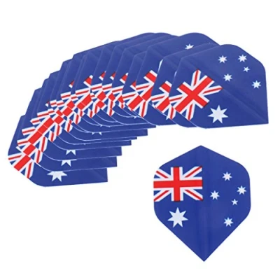 Image of MagiDeal 20 Pieces Extra Strong Standard Flights s Accessory 4 Kinds Available Flag Design Australia