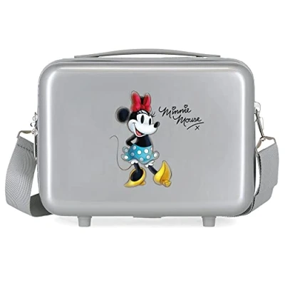 Image of Disney Mickey and Minnie Travel Cabin Toilet Bag White Rigid ABS Joumma Bags, Minnie, Standard Size, Adjustable Toiletry