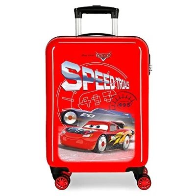 Image of Disney Cars Speed Trails Red Cabin Suitcase 38 x 55 20 cm Rigid ABS Combination Lock 34 Litre 2.6 kg 4 Double Wheels Hand Luggage