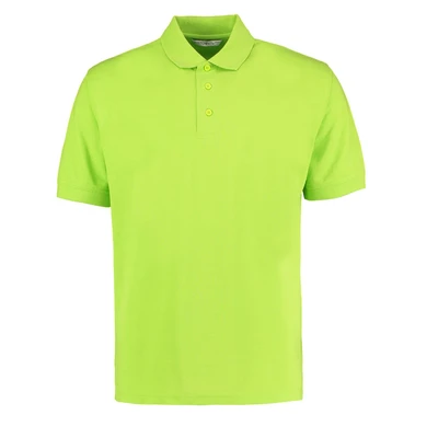 Image of Kustom Kit Mens Short Sleeve Polo Shirts, Lime, X Large. KK403