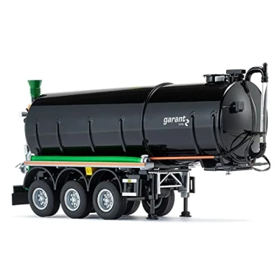 Image of WIKING 077654 Kotte Tank Semi Trailer Garant TSA 30,000, Model, 1:32, Metal/Plastic, For Ages 14+, Multiple Features, Telescopic Supports, Functional Lift Axle, Black