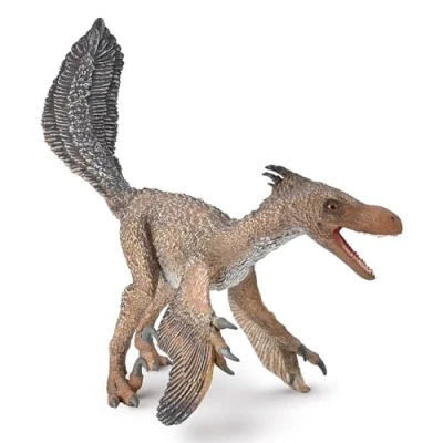 Image of CollectA Velociraptor with Movable Jaw (Deluxe 1:6 Scale) Interactive Hand Painted Dinosaur Toys, Realistic Prehistoric Figures &amp; Models, Animal Gifts For Toddlers Kids, Age 3 Years +