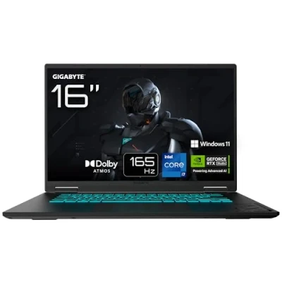 Image of GIGABYTE A16 16&quot; Gaming Laptop Intel®Core i7, RTX 5060, 1 TB SSD, Black