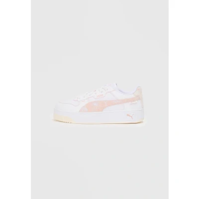 Image of PUMA Women&#039;s Carina Street LUX Crafted Flowers Sneaker, White Rose Quartz, 8 UK