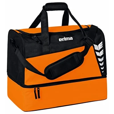 Image of Erima Six Wings Sports Bag with Bottom Compartment, Orange/Black, L