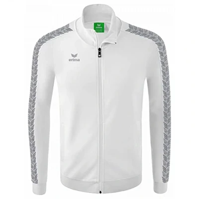Image of Erima Men&#039;s Essential Team Track Top Jacket, White, L