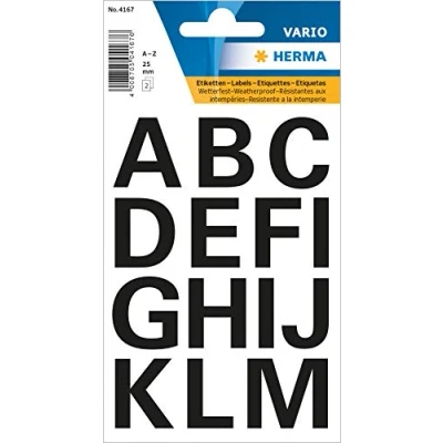 Image of Herma Letters. 25 mm Black
