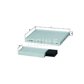 Image of 70520515 Pollen Filter MAHLE ORIGINAL LA 570/S Particulate 190,0mm 145mm 20,0mm KIA: cee‘d II Hatchback, I Estate