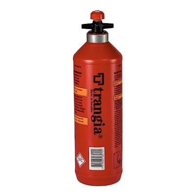 Image of Trangia Fuel Bottle with Safety Valve ,Red, 1 L (Bottle is empty inside)