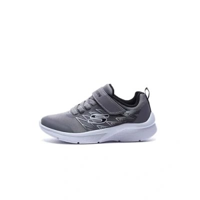 Image of Skechers MICROSPEC TEXLOR Sneaker, Gray Textile/Black Textile &amp; Trim, 1 UK