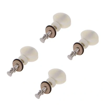 Image of New White 4Pcs Ukulele Strings Tuning Pegs Pin Machines Tuners Friction Ukelele