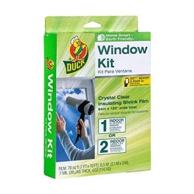 Image of Duck 286218 Extra Shrink Film Insulation kit, Crystal Clear, 1 Patio Door/Large Window