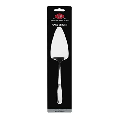 Image of Tala Performance Stainless Steel Cake Server, Steel, Mirror Polish Finish, Dishwasher Safe, Metallic Silver