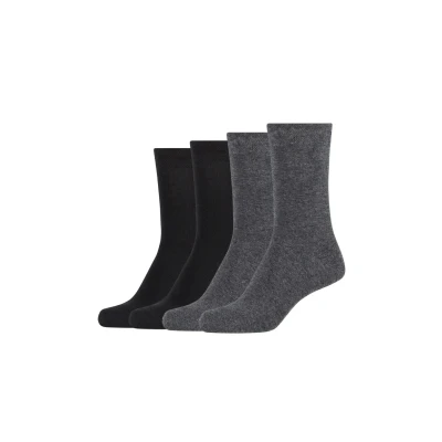Image of camano Online Women SOFT 4 PACK Socks, Women&#039;s, Size: 6 8, Dark grey melange