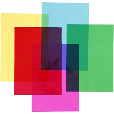 Image of Cellophane, A4 21x30 cm, 25 micro asstd. colours, 100asstd sheets
