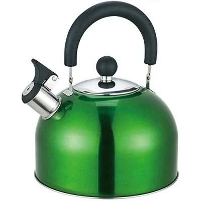 Image of 2.5L Stainless Steel Lightweight Whistling Kettle New (Dark Green)