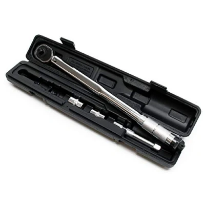 Image of Torque Wrench 1/2&quot; (12.7mm) Adjustable from 28 210Nm with 127 mm Extension and 2 Sockets