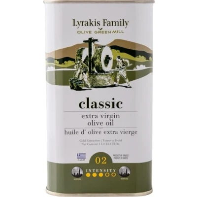 Image of Lyrakis Family est1975,Greek Olive Oil Extra Virgin First Cold Pressed 1 liter PREMIUM Crete HIGH in Polyphenols NEW HARVEST,FRESH JUICE directly by HANDPICKED OLIVES
