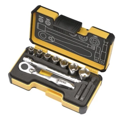 Image of Felo 05771106 Extra Small Toolbox with Ratchet and Bits 11 Pieces