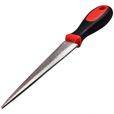 Image of 10 Inch Diamond Sharpening File New Carpenter Wood Tools Flat &amp; Curved Professional Gardening Workshop Garage DIY 240 400 Dual Side Grit UK Free P&amp;P