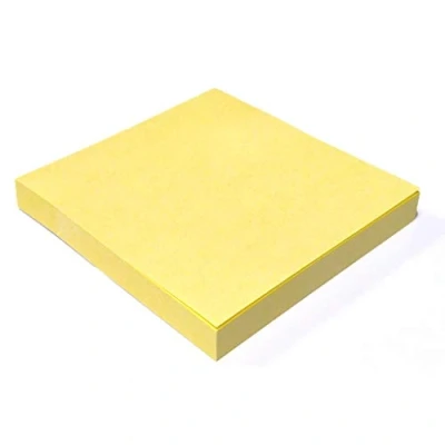 Image of Evergreen Goods 4 Pads Pastel Yellow Sticky Notes 76x76mm (3&quot; X 3&quot;) 100 Sheets Per Pad, Memo Pads, Removable Self Sticking for Note Pad Taking, to Do Lists &amp; Reminders All Occasions