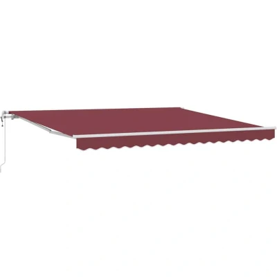 Image of vidaXL Automatic Retractable Awning Burgundy 400x300 cm