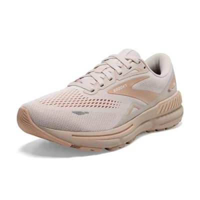 Image of Brooks Women&#039;s Adrenaline GTS 23 Sneaker, Crystal Grey Villa White, 9.5 UK