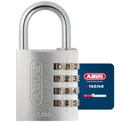 Image of Padlock Combination Aluminum 40mm Silver