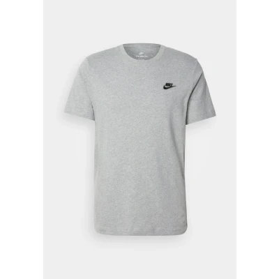 Image of NIKE Mens M Nsw Club Tee T Shirt, Dk Grey Heather/(Black), S EU