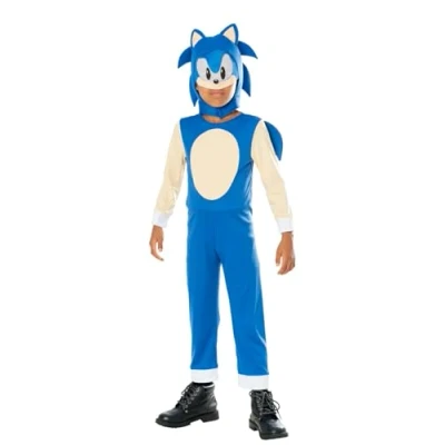 Image of Rubie&#039;s 3016013 4000 Sonic Child Classic Costume Kids Fancy Dress, Boys, Girls, Blue, 3 4 Years