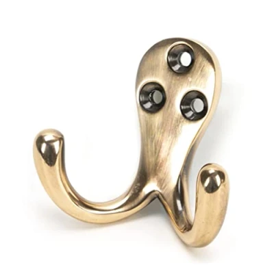Image of From The Anvil 46300 Polished Bronze Celtic Double Robe Hook