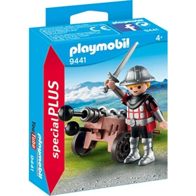 Image of Playmobil 9441 Special Plus Knight with Cannon, Fun Imaginative Role Play, PlaySets Suitable for Children Ages 4+