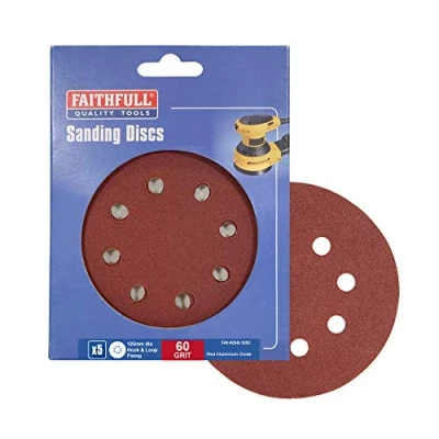 Image of Faithfull ADHL125C 125mm Hook and Loop Sanding Disc (Pack of 5)