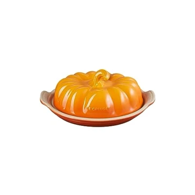 Image of Le Creuset Stoneware Pumpkin Butter Dish, Persimmon