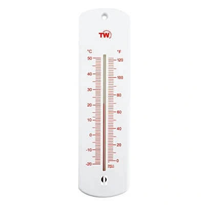 Image of Large 240mm Outdoor Thermometer for Garden Can be used as a Greenhouse or Home Office Room Indoor Wall Outside (Red)