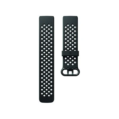 Image of Fitbit Charge 3 Silicone Sport Band, Black, Small