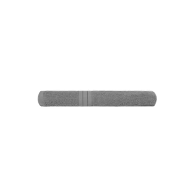 Image of Brentfords Luxury 100% Cotton Bath Sheet Bathroom Absorbent Bordered Extra Large Jumbo Towel Quick Dry, 90 x 150cm Grey