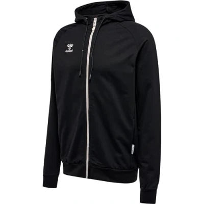 Image of hummel hmlMOVE Grid Cotton Zip Hoodie Black