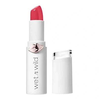 Image of Wet n Wild, Megalast Lipstick, Long lasting Lipstick with Shine Finish, Hydrating Formula Microspheres, Natural Marine Plant Extracts, Coenzyme Q10 and Vitamins A &amp; E, Strawberry Lingerie