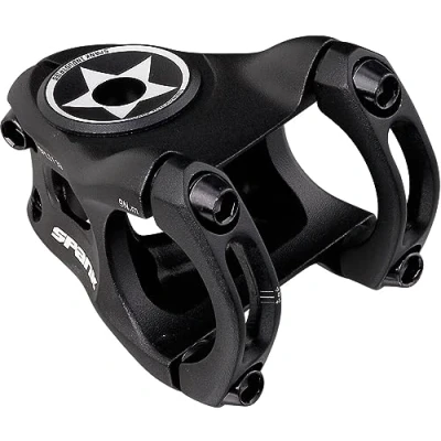 Image of Spank Split Enduro Trail Shotpeen Anodized Bicycle Stem (48mm), Universal Fit, Cycling Stem, Mountain Bike Bar Clamp, CNC optimised (Black)