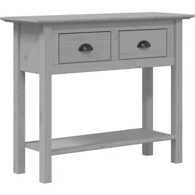 Image of vidaXL Console Table BODO Grey 90x34.5x73 cm Solid Wood Pine