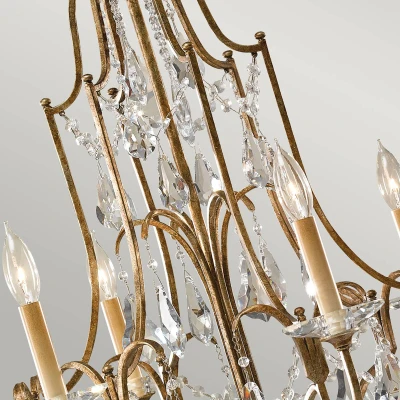 Image of Valentina 6 Light Chandelier Bronze Finish, E14